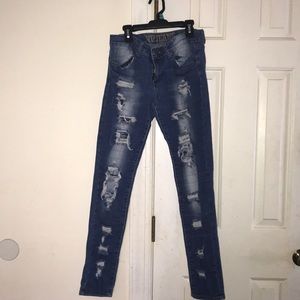 Dark Ripped Jeans MAKE OFFER.